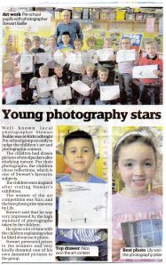 Stewart was at Kirkcudbright pre-school group recently to judge the children's art and photographic contest.